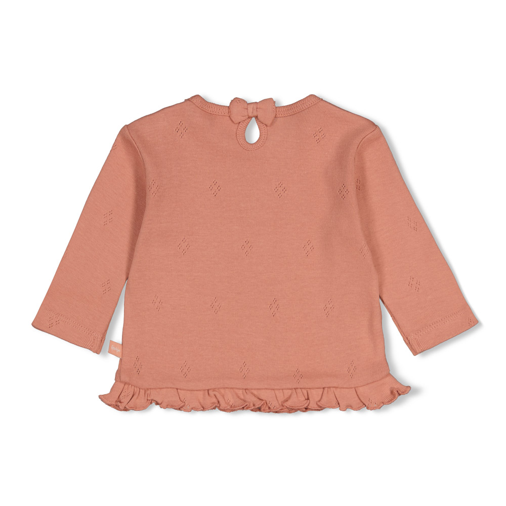 Feetje Longsleeve pointelle rib - Roze