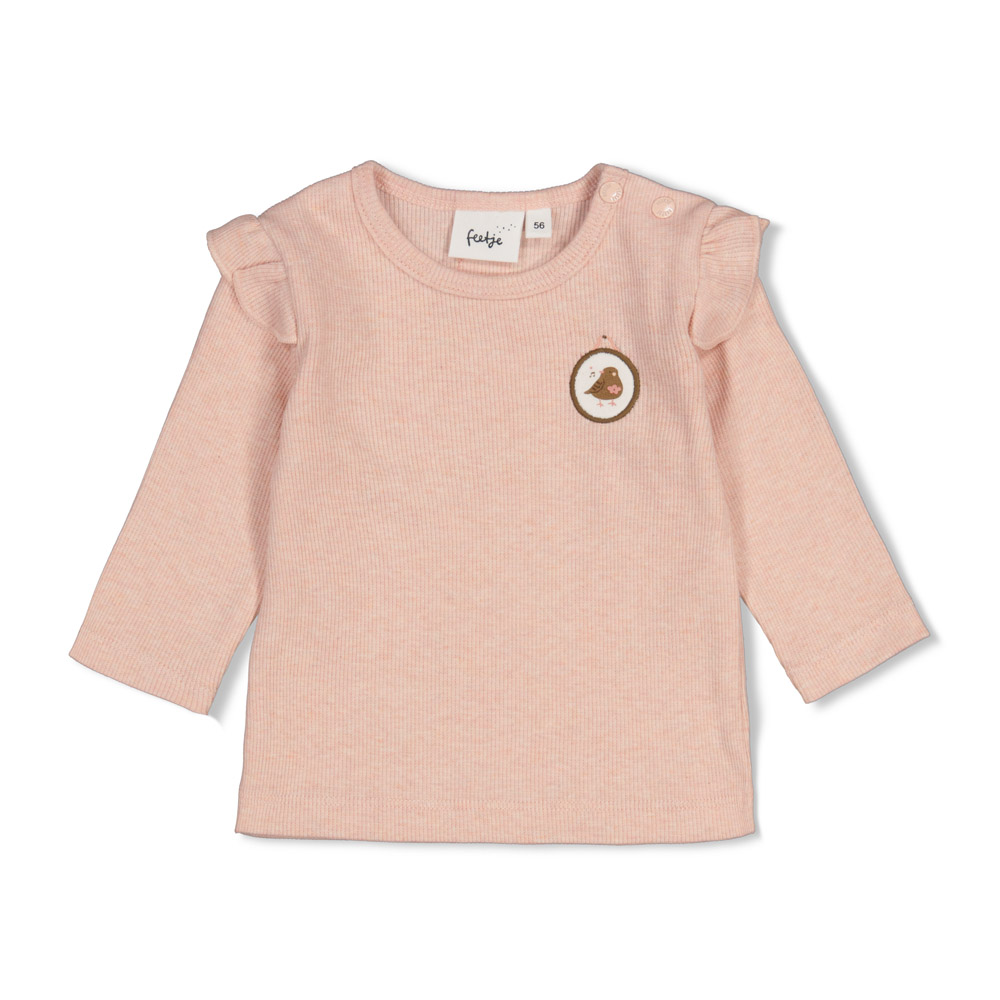 Feetje Longsleeve rib - Roze melange