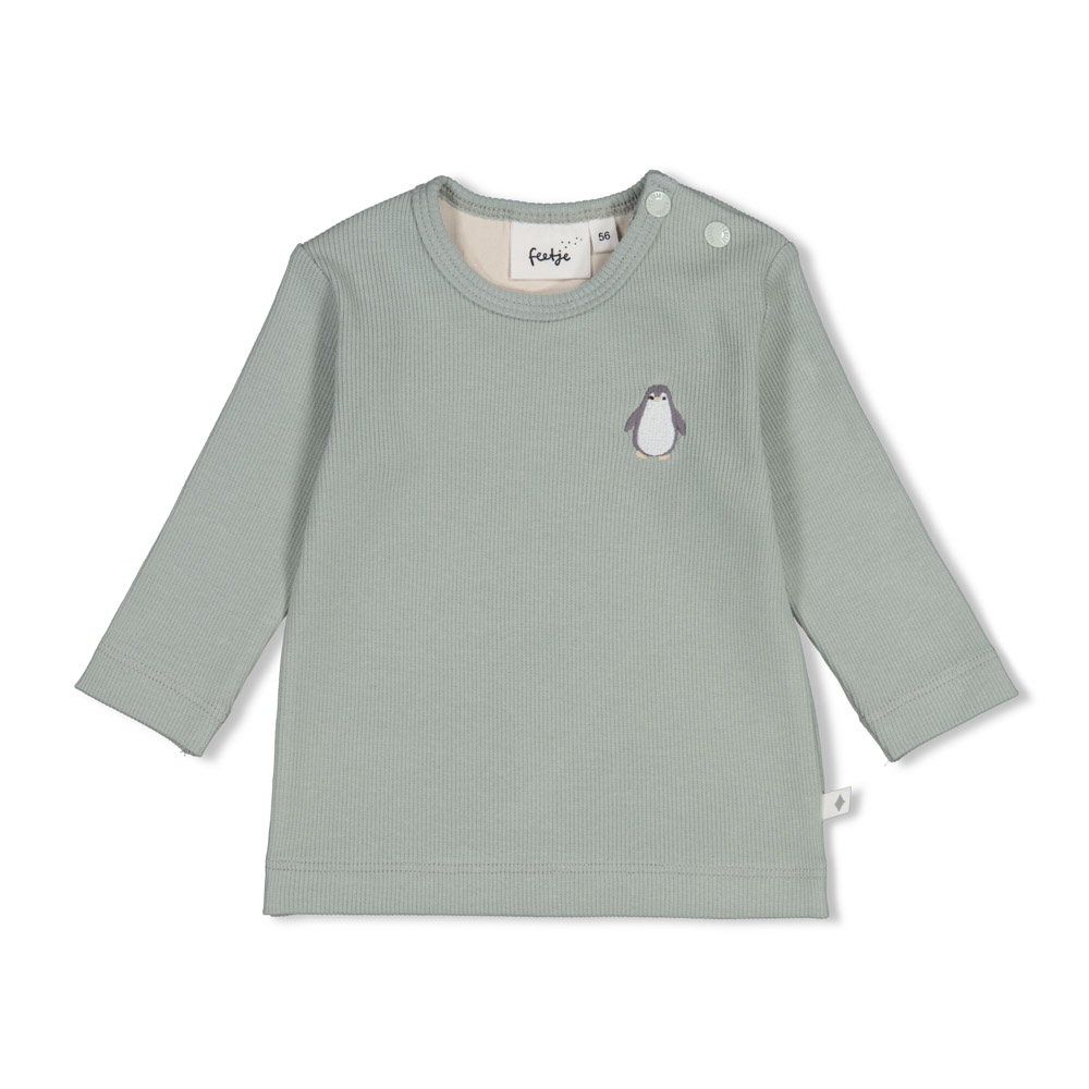 Feetje Longsleeve rib - Zeegroen