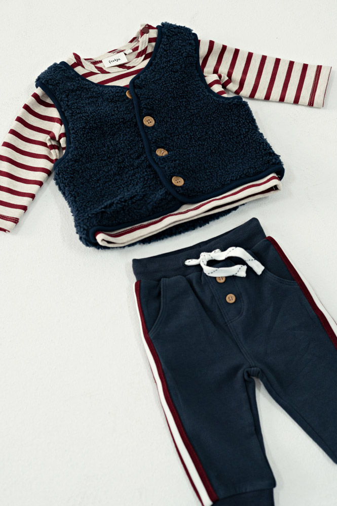 Feetje Longsleeve streep - Bordeaux