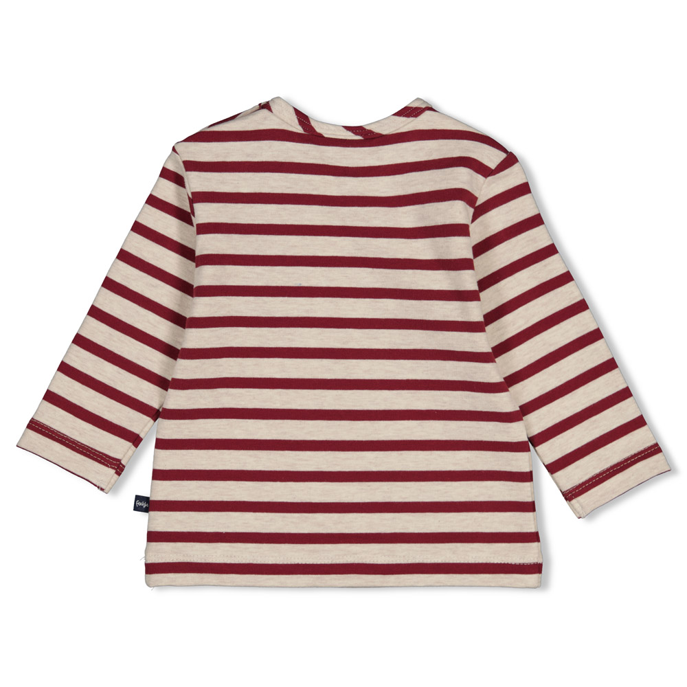 Feetje Longsleeve streep - Bordeaux
