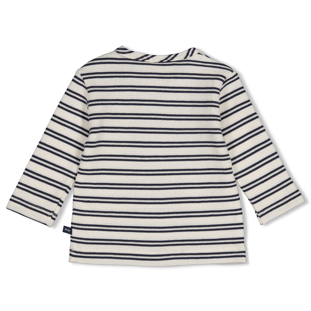 Feetje Longsleeve streep wafelstructuur - Marine