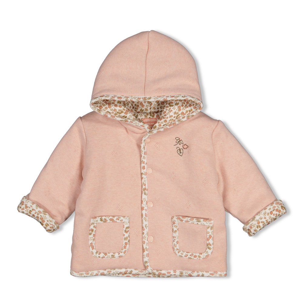 Feetje Omkeerbaar jasje met capuchon - Roze melange