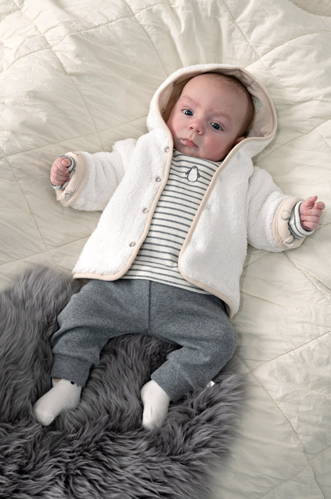 Feetje Omkeerbaar teddy jasje met capuchon - Offwhite
