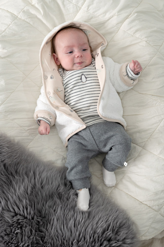 Feetje Omkeerbaar teddy jasje met capuchon - Offwhite