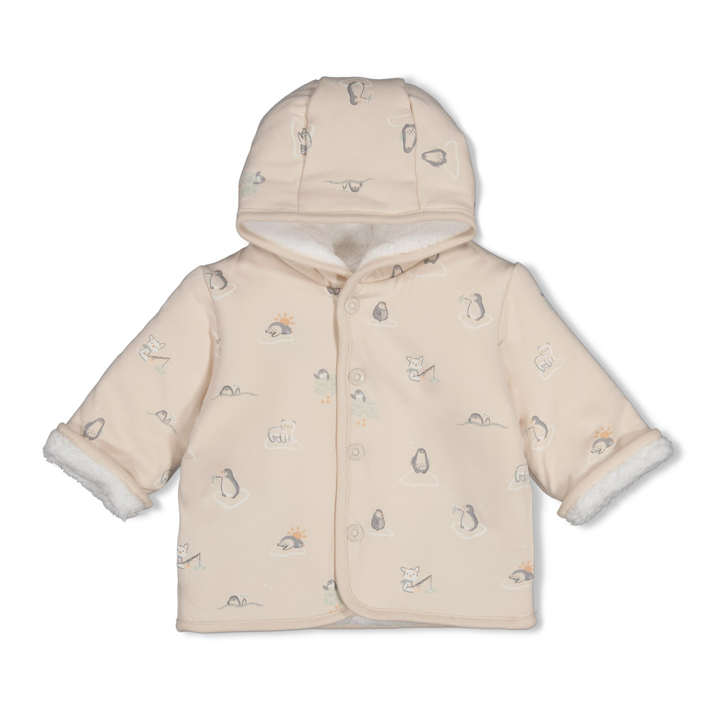 Feetje Omkeerbaar teddy jasje met capuchon - Offwhite