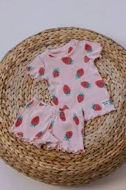 Feetje premium summerwear shortama - Suzy Strawberry