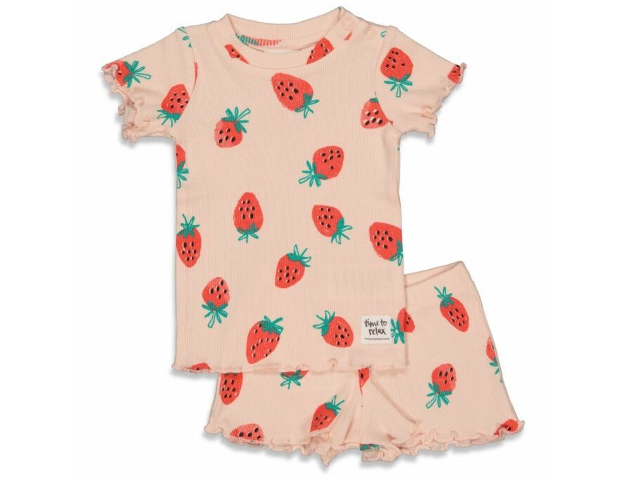 Feetje premium summerwear shortama - Suzy Strawberry