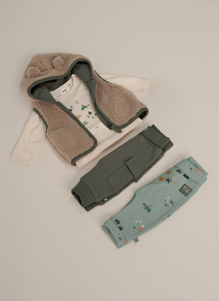 Feetje Teddy bodywarmer met capuchon - Kit