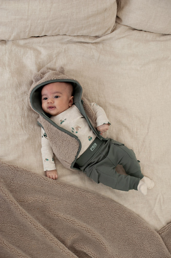 Feetje Teddy bodywarmer met capuchon - Kit