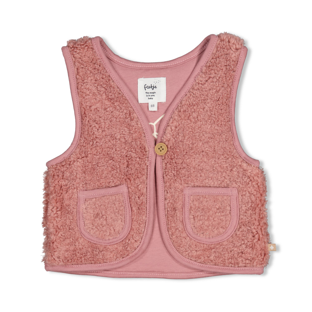 Feetje Teddy gilet - Mauve