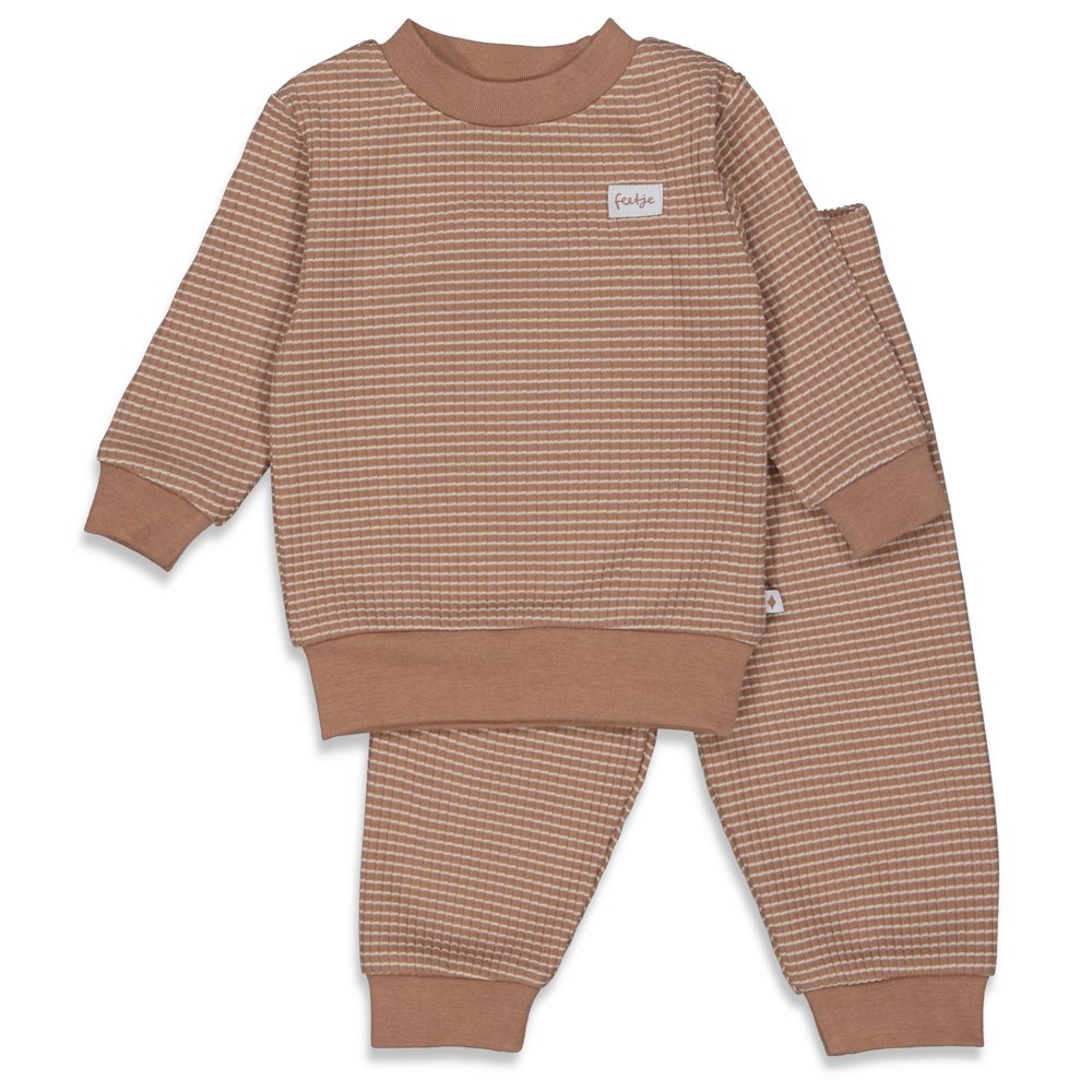 Feetje wafel pyjama - Brown