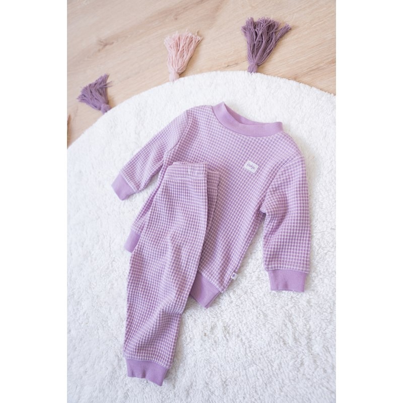 Feetje wafel pyjama - Lilac