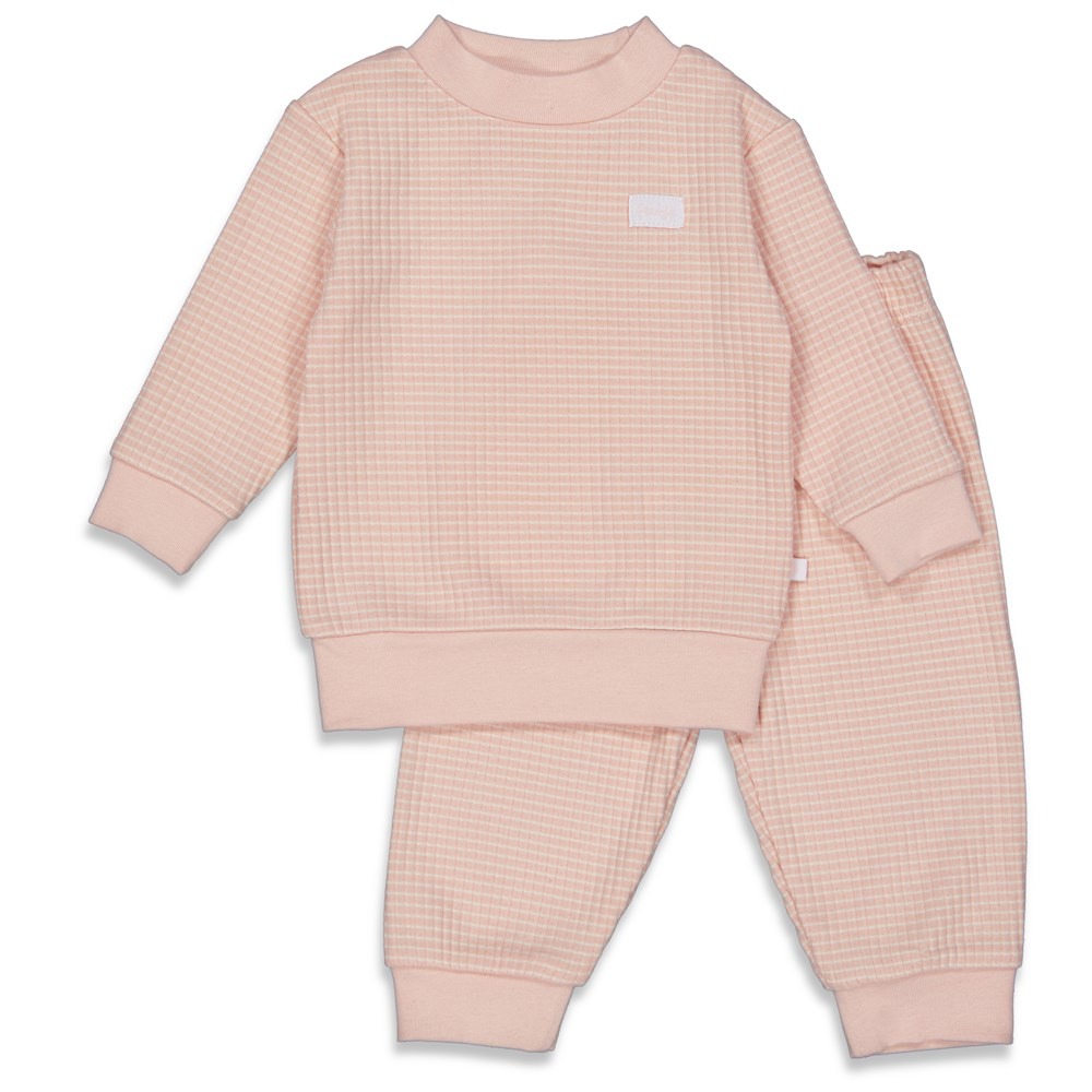Feetje wafel pyjama - Old Pink