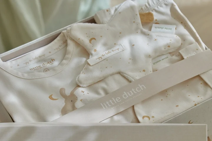 Little Dutch Giftset Kleding - Newborn Naturals - Creme - 50/56