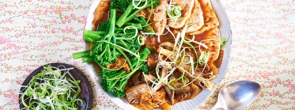 Tofu, Tenderstem® broccoli and Kimchi stew by Meera Sodha