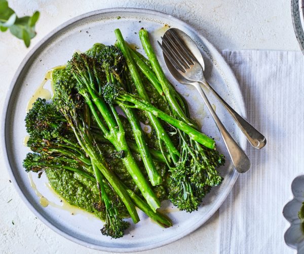 Tenderstem® broccoli side dish with garlic pesto