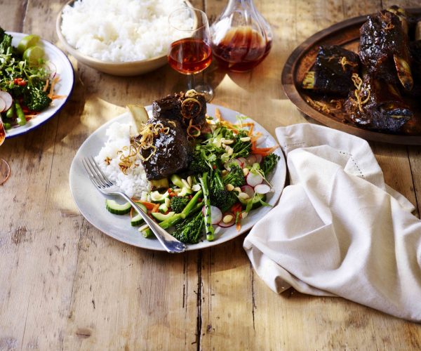 Sticky Asian Beef Short Ribs with Charred Tenderstem® broccoli Salad