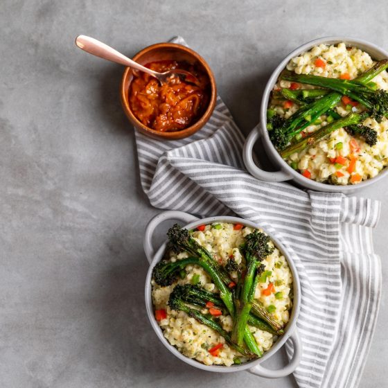 Roasted Tenderstem® with Creamy Herbed Samp