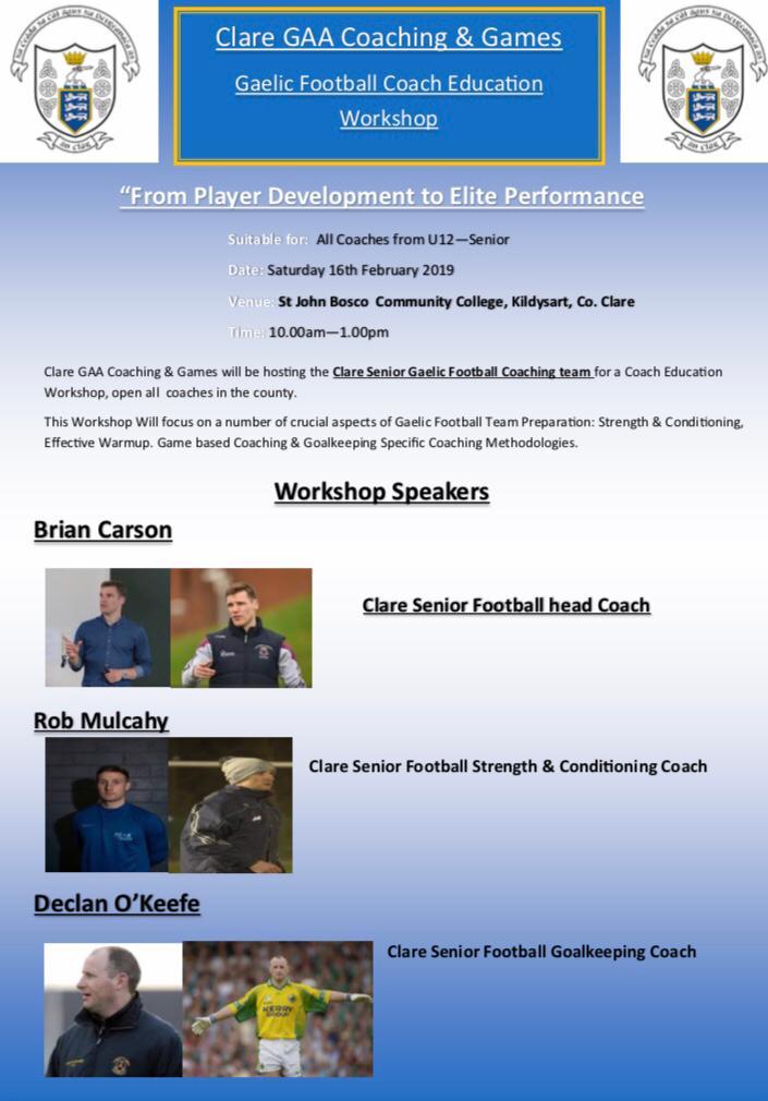 The application process for people interested in becoming Junior Coaches in Clare GAAs Kelloggs GAA Cl Camps has now opened. The closing date Clare GAA Cul Camp coaches wanted - ClubZap