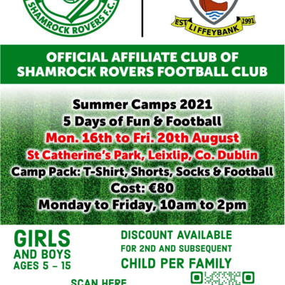 Liffeybank Fc Shamrock Rovers Liffeybank Fc Summer Camp In St Catherines