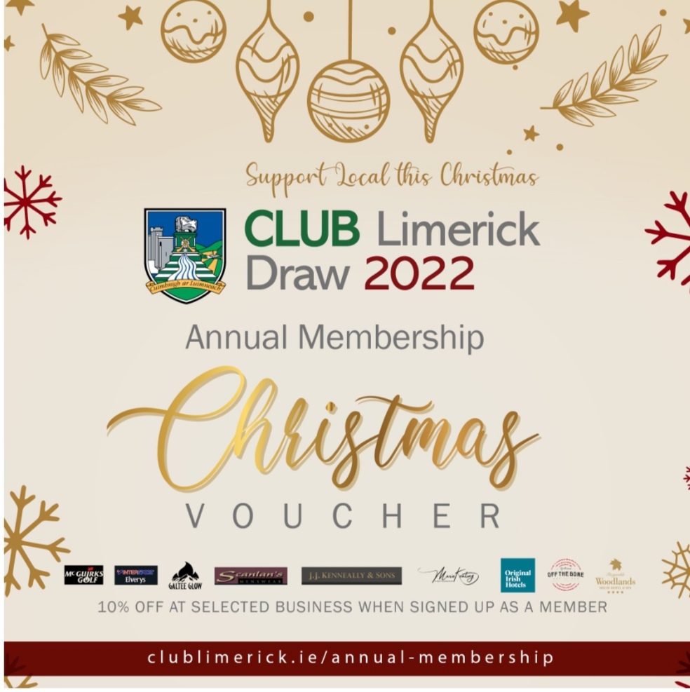 Christmas Limerick 2022 Clubzap | Club Limerick Draw 2022 Annual Membership Christmas Voucher