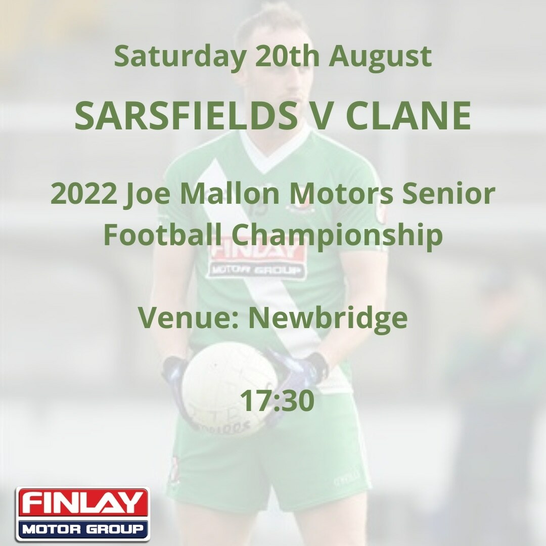 Newbridge Sarsfields GAA Senior Championship Sarsfields V Clane