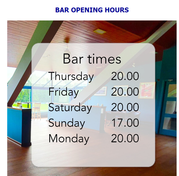 ClubZap Bar Opening Times
