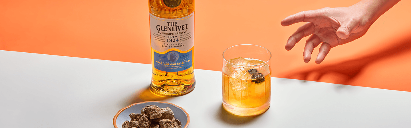 The Glenlivet Founder's Reserve highball cocktail with sour plum