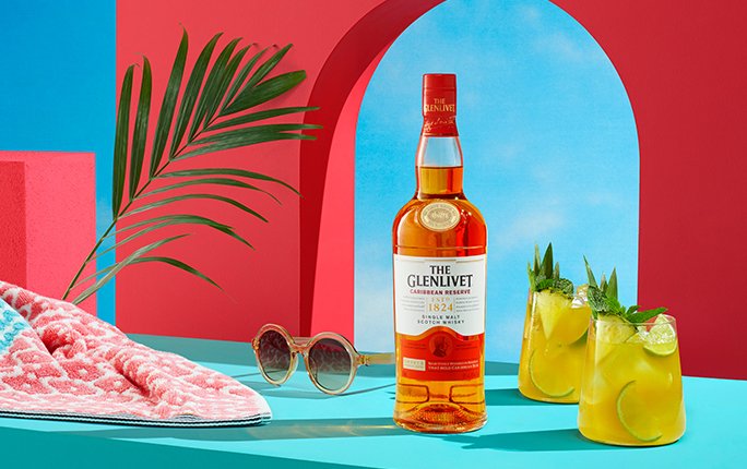 Caribbean Reserve and two cocktails Caribbean Reserve and two cocktails
