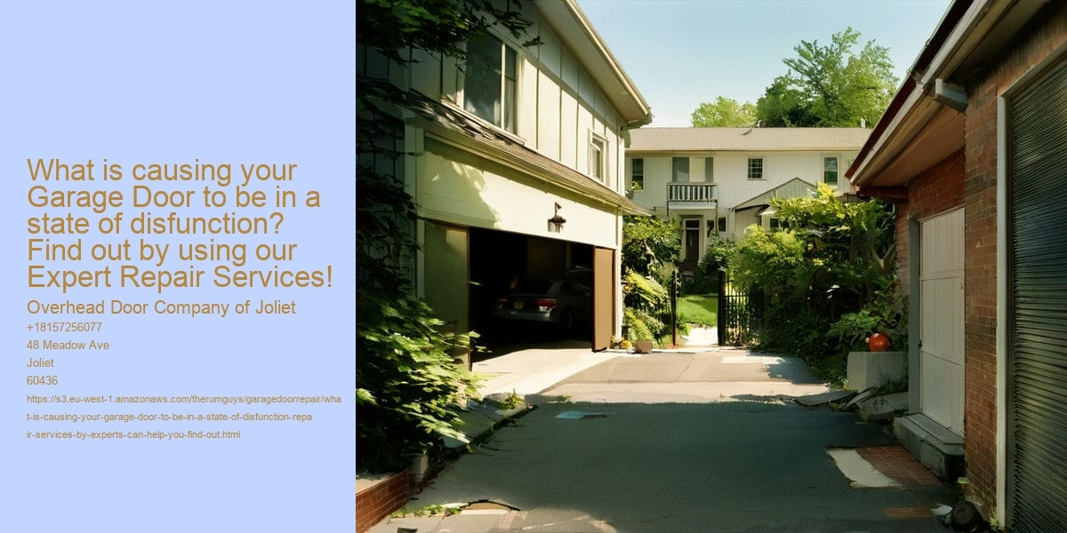 What Is Causing Your Garage Door to be in a state of disfunction? Repair services by experts can help you find out!