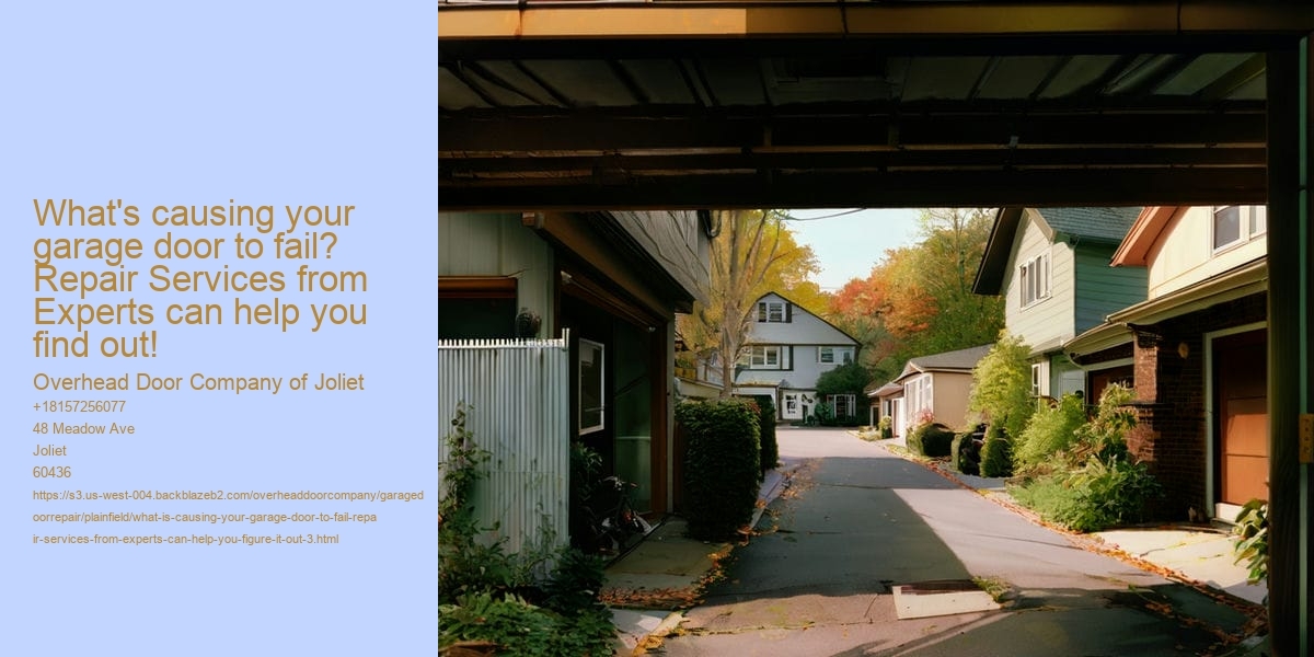What is causing your garage door to fail? Repair Services from Experts can help you figure it out!