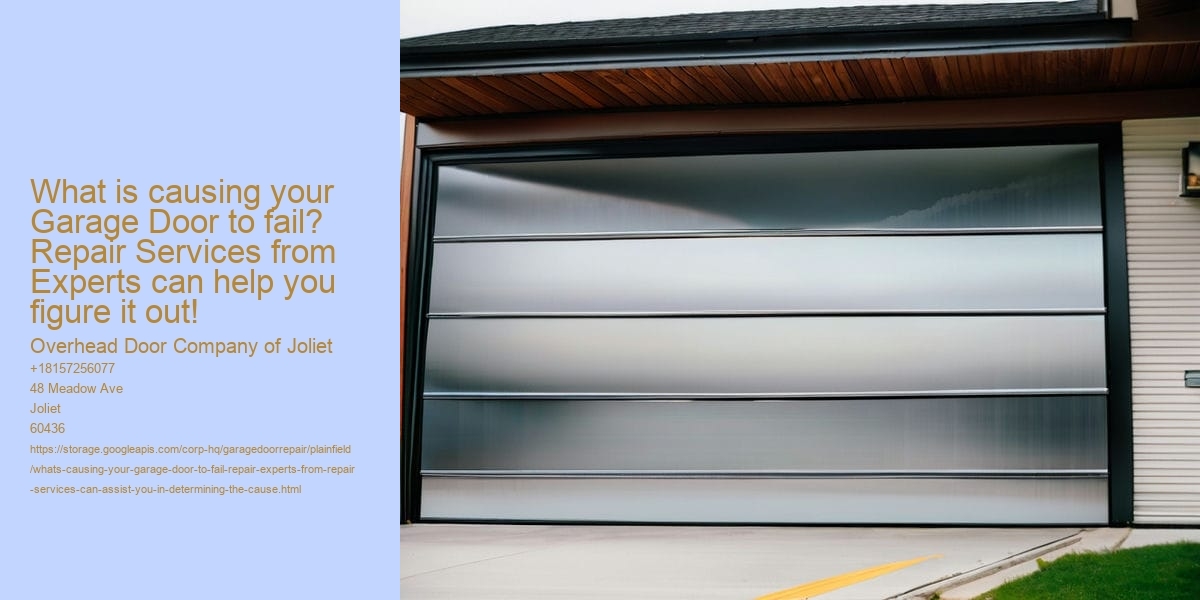 What's causing your garage door to fail? Repair Experts from Repair Services can assist you in determining the cause!