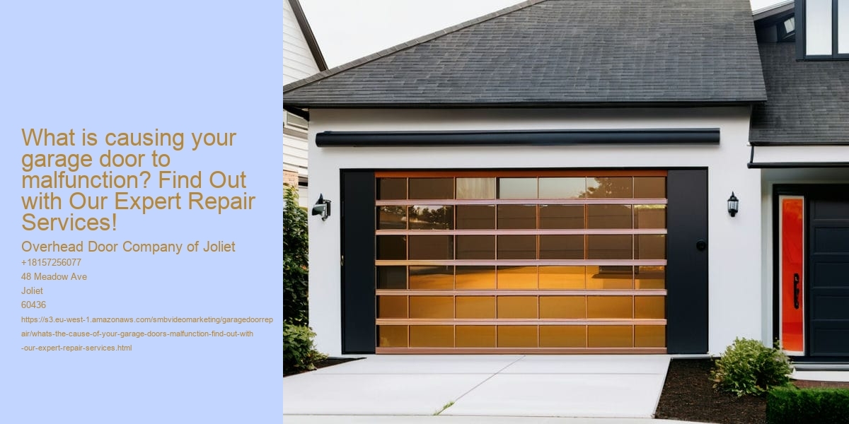What's the cause of your garage door's malfunction? Find out with our Expert Repair Services!