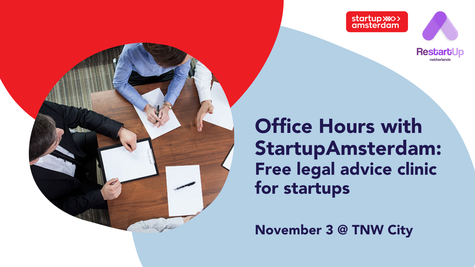 Office Hours with StartupAmsterdam: Free legal advice clinic for startups