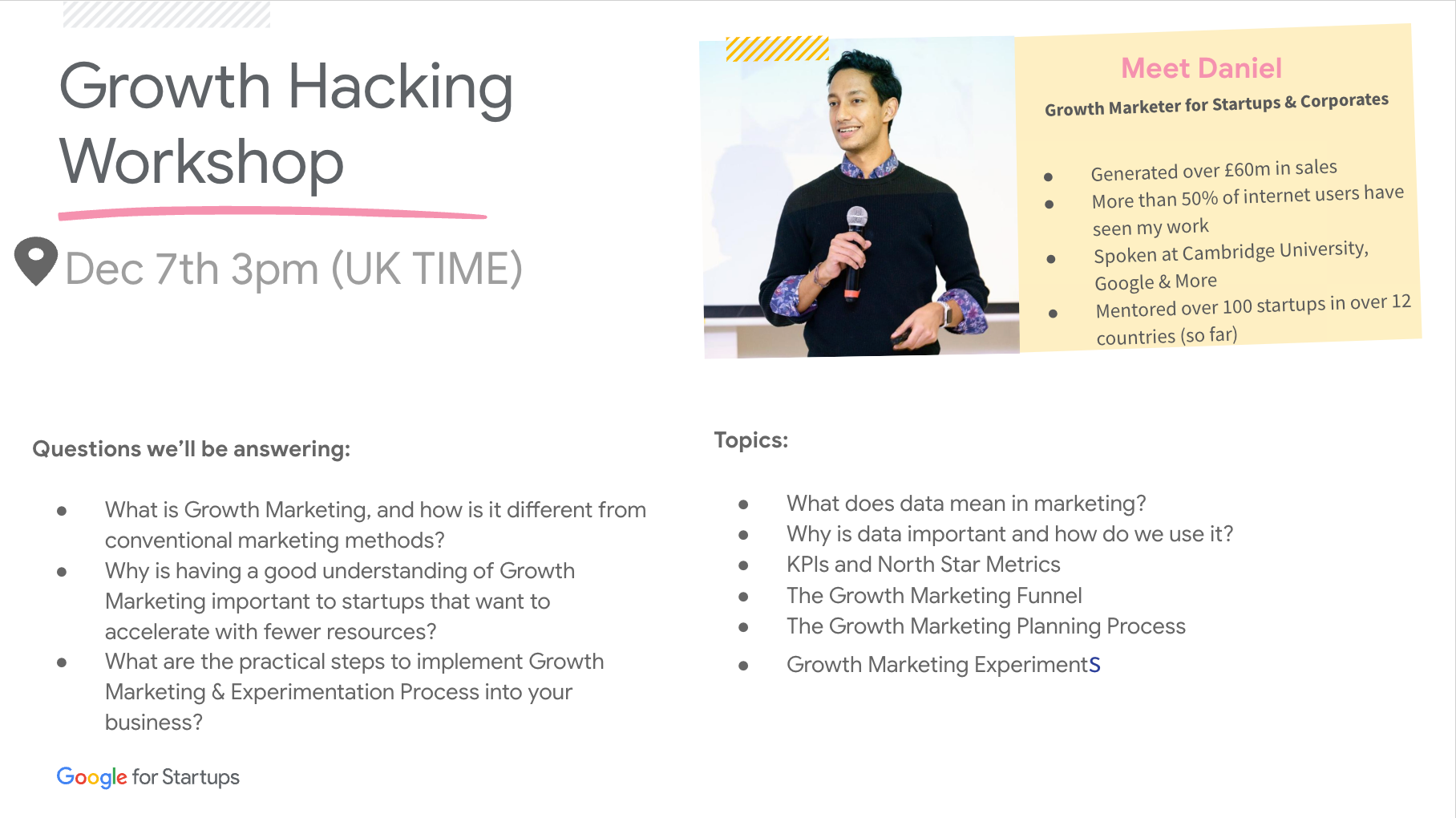 Google Online Growth Hacking Workshop