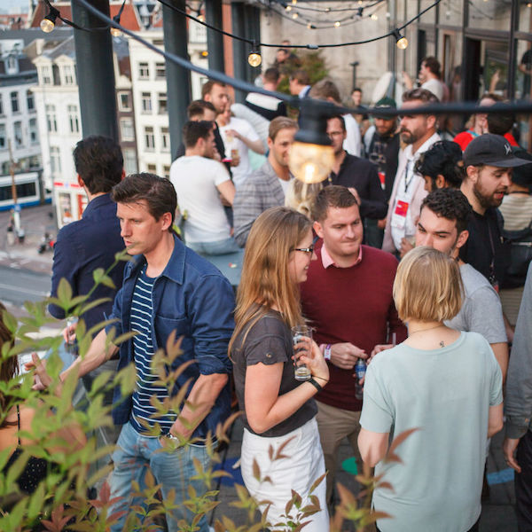 TNW City coworking space Amsterdam balcony event