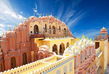 The colourful Palace of Winds in Jaipur
