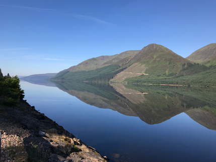 View from the Caledonian Canal, in one of Scotland's lochs