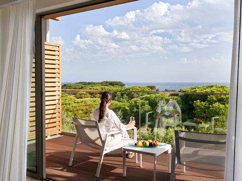 view from balcony of epic sana hotel in the algarve