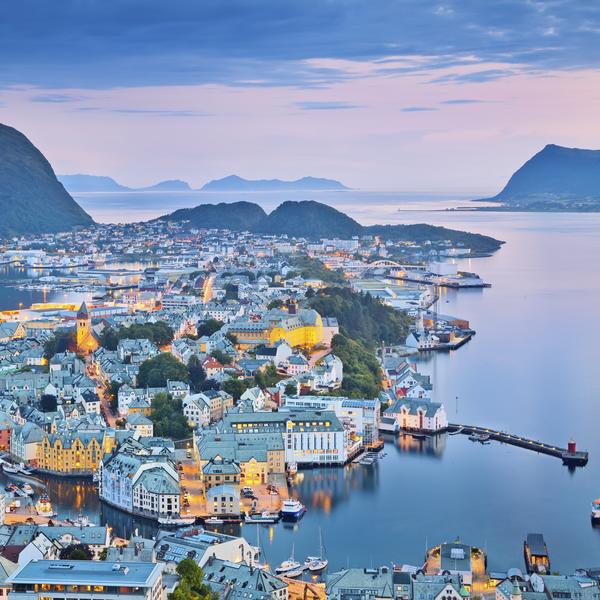 The town of Alesund in Norway