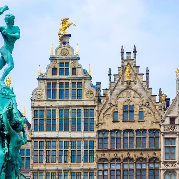 The Old town of Antwerp, Belgium