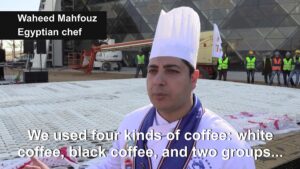 A-giant-Tutankhamun-mask-made-with-coffee-cups-sets-world-record