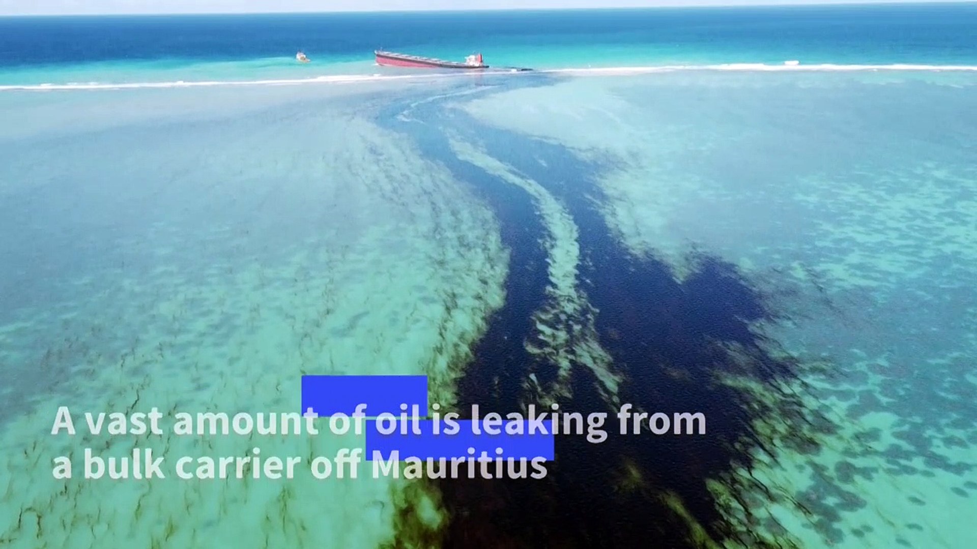 Aerial-footage-shows-extent-of-Mauritius-oil-leak-from-bulk-carrier