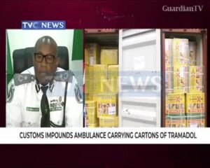 Apapa-Customs-impound-Ambulance-carrying-cartons-Tramadol-out-of-Apapa-port