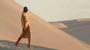 Catwalk-on-a-sand-dunes-crest-Saint-Laurent-takes-distancing-in-its-stride