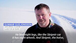 Giant-metallic-steed-traverses-Icelands-threatened-glacier