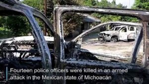 Gunmen-kill-police-and-torch-cars-in-western-Mexico