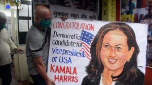 Indian-artist-paints-congratulatory-message-for-Kamala-Harris