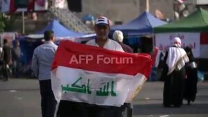 Iraq-protesters-turn-sights-on-Iran-football-match